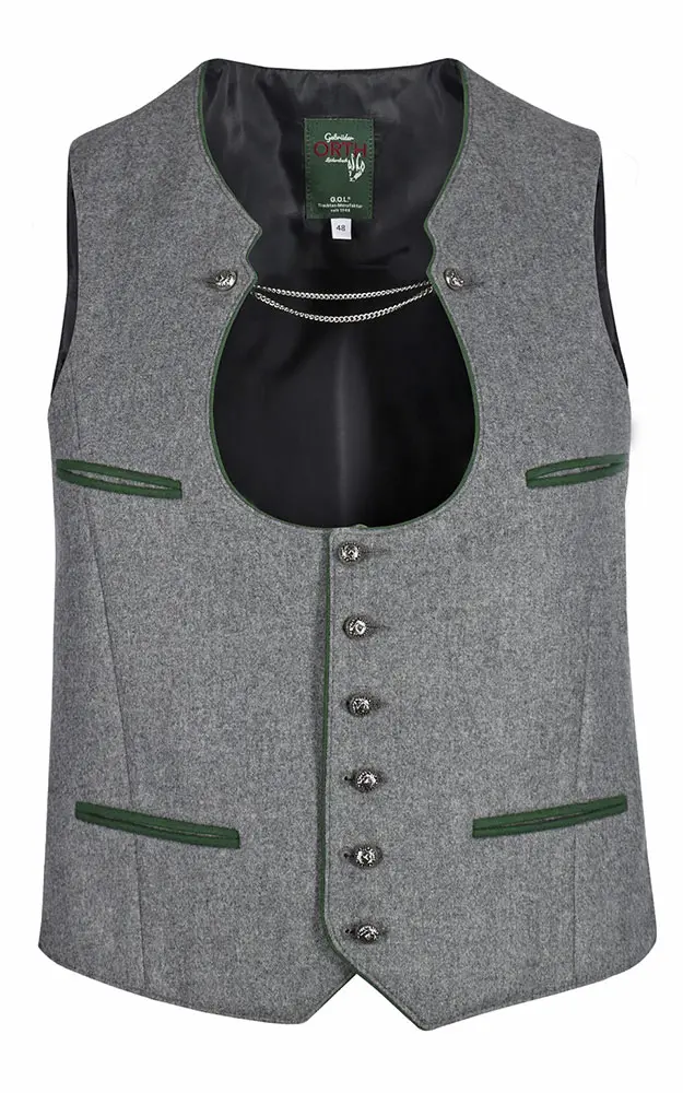 Weste Ketterl, hellgrau/tanne