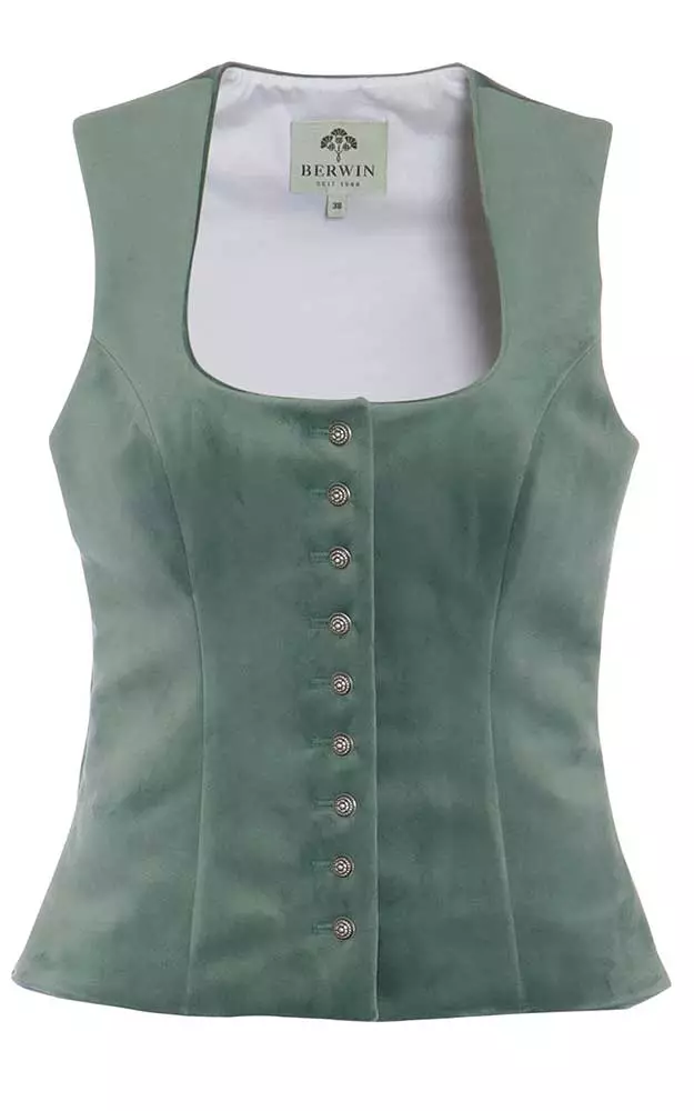 Mieder Samt 64250, salbeigrün