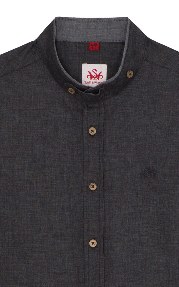 Hemd Gustav, dunkelgrau - Slim fit