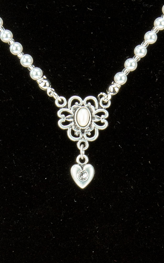 Kette 48411, Perle weiß