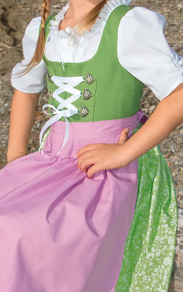 Kinderdirndl Heidi, mit Schürze