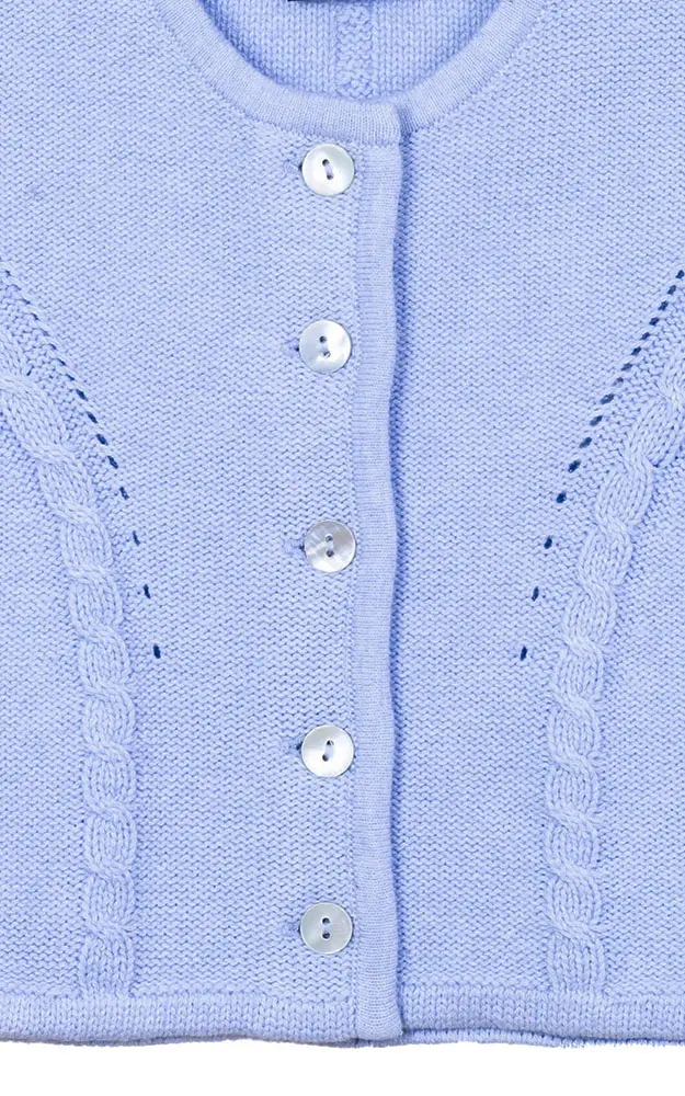 Kinder-Strickjacke Amrum, hellblau