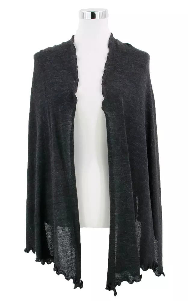 Stola Rüsche, anthtrazit