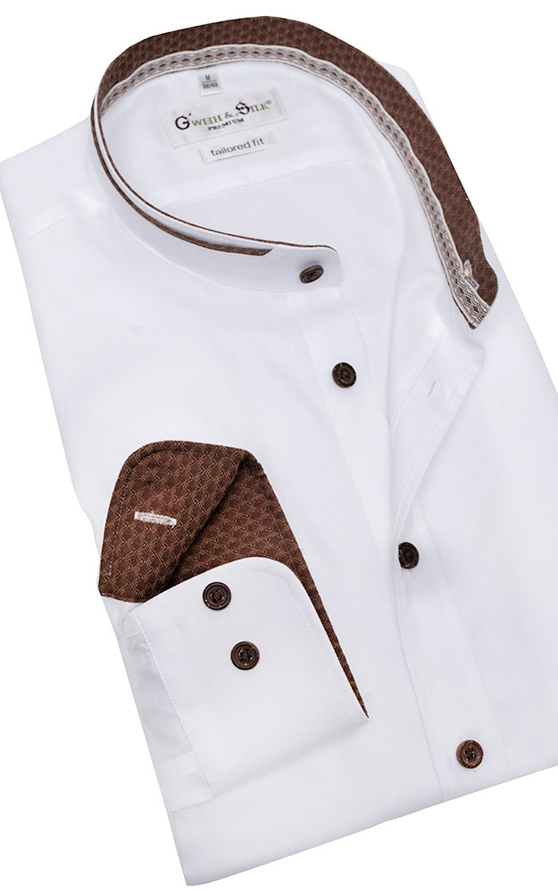 Hemd Kirchsee weiß/rot - Tailored fit