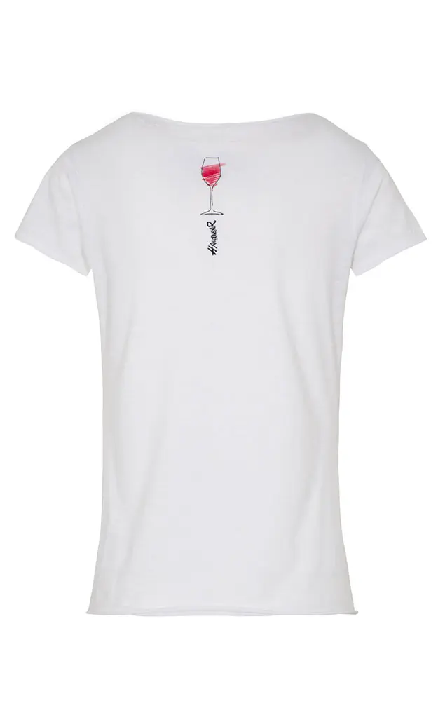 Damen-Shirt Weinzigartig, weiß