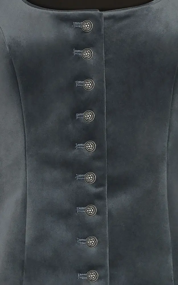 Mieder Samt 64250, grau