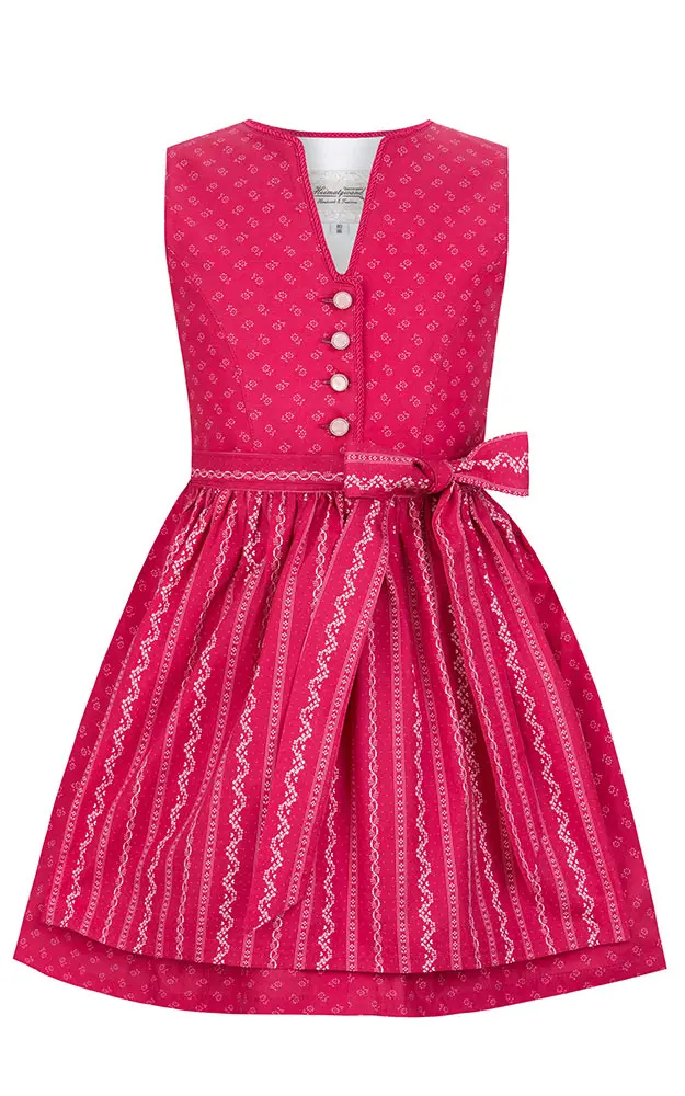 Kinderdirndl Lena mit Schürze, rot