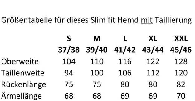 Hemd HE 769 LK, blau - Slim fit