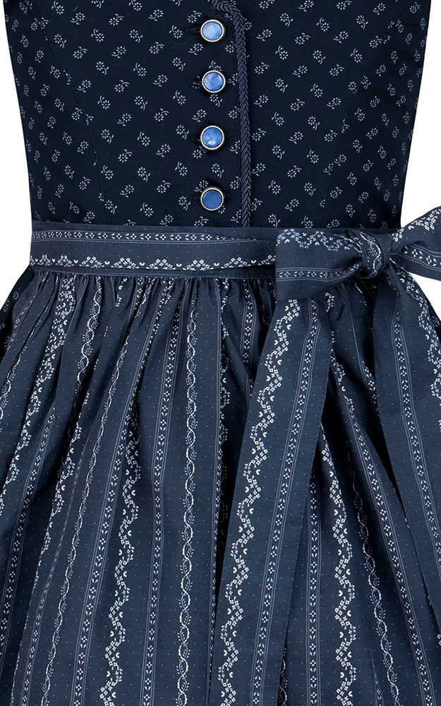 Kinderdirndl Lena mit Schürze, dunkelblau