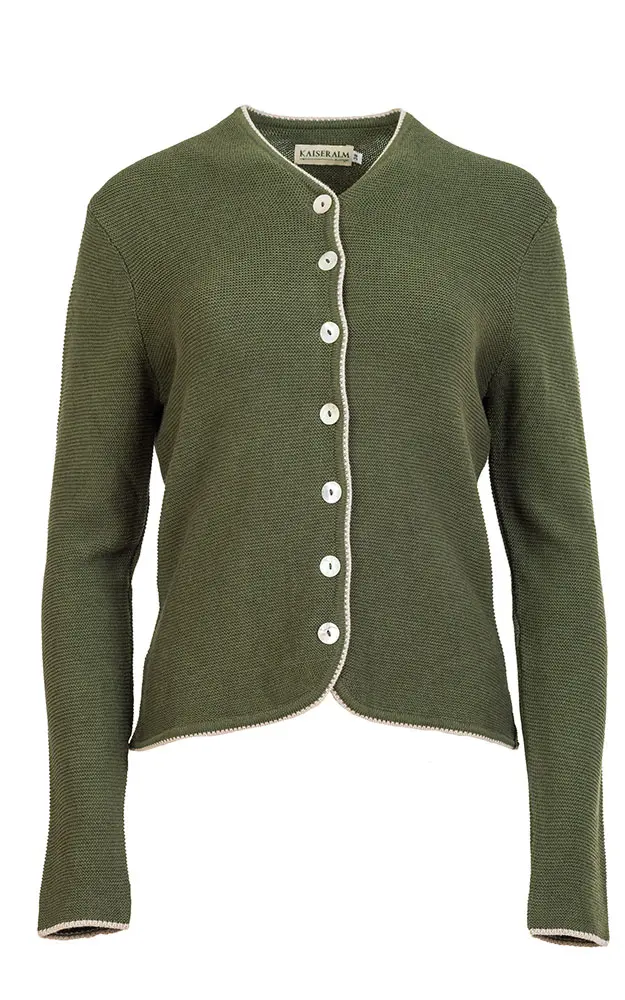 Strickjacke Ursula, tanne