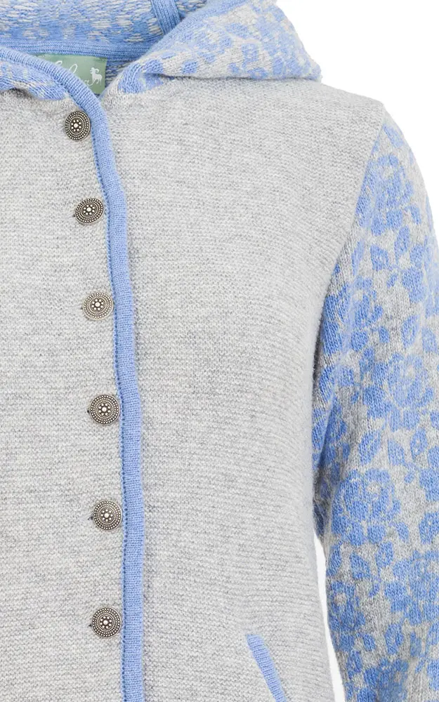 Strickjacke Guilia, silber/hellblau