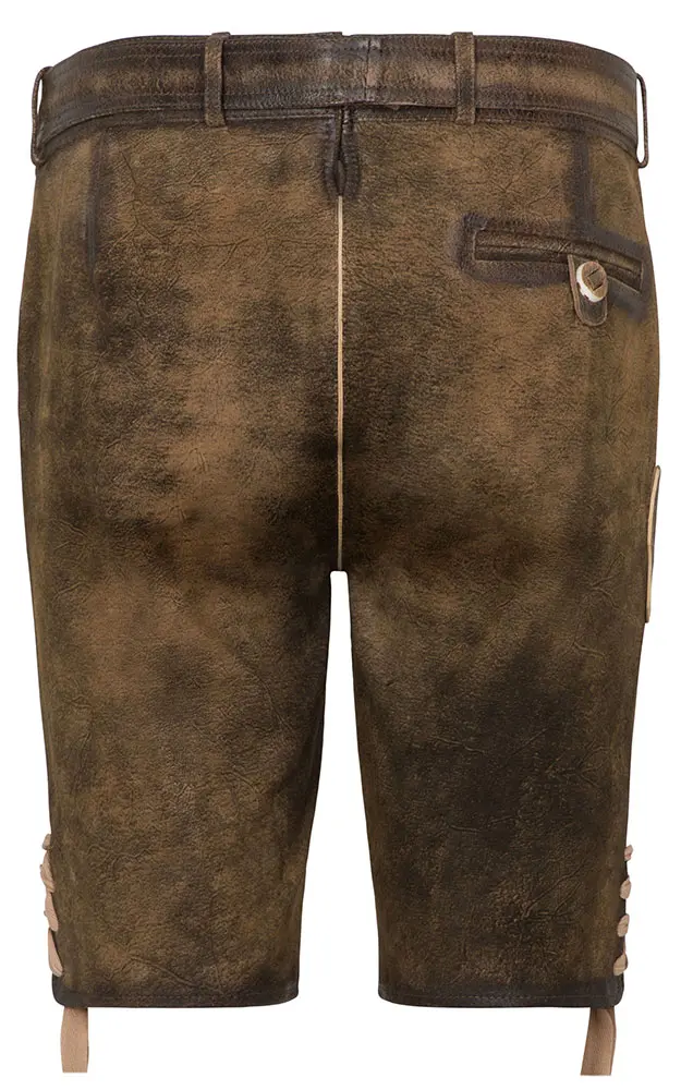 Lederhose Havel mit Gürtel, tabak/holz