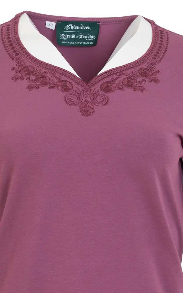 Damen-Shirt 9569 81100, brombeer