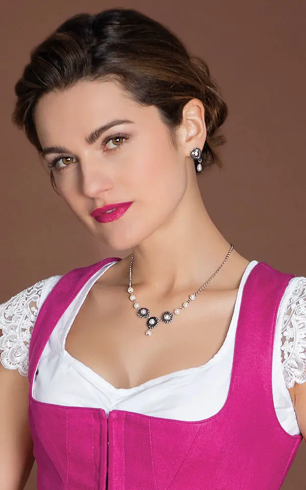 Kette Trilogie, Perle creme-weiß