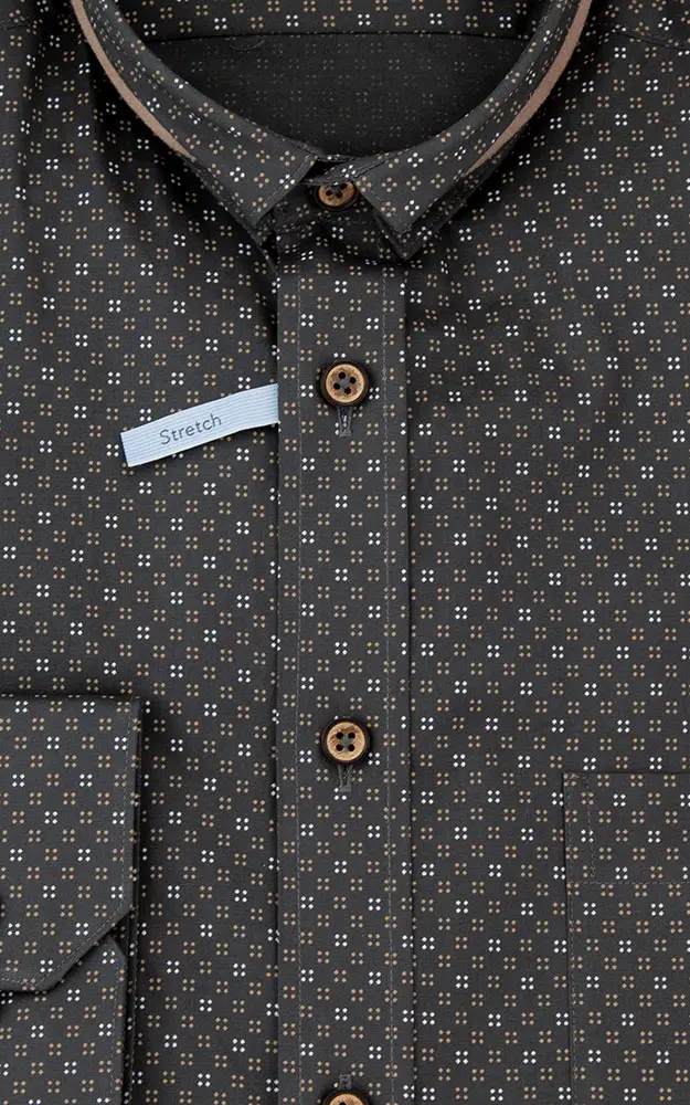 Hemd 3034 12141, anthtrazit  - Slim fit - Stretch