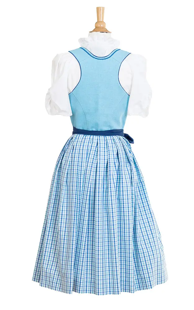 Blusendirndl Aubach /E eisblau, mit Schürze