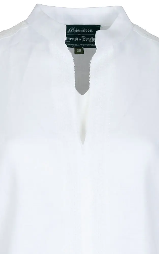 Trachtenbluse 6909 8178, weiß Leinen
