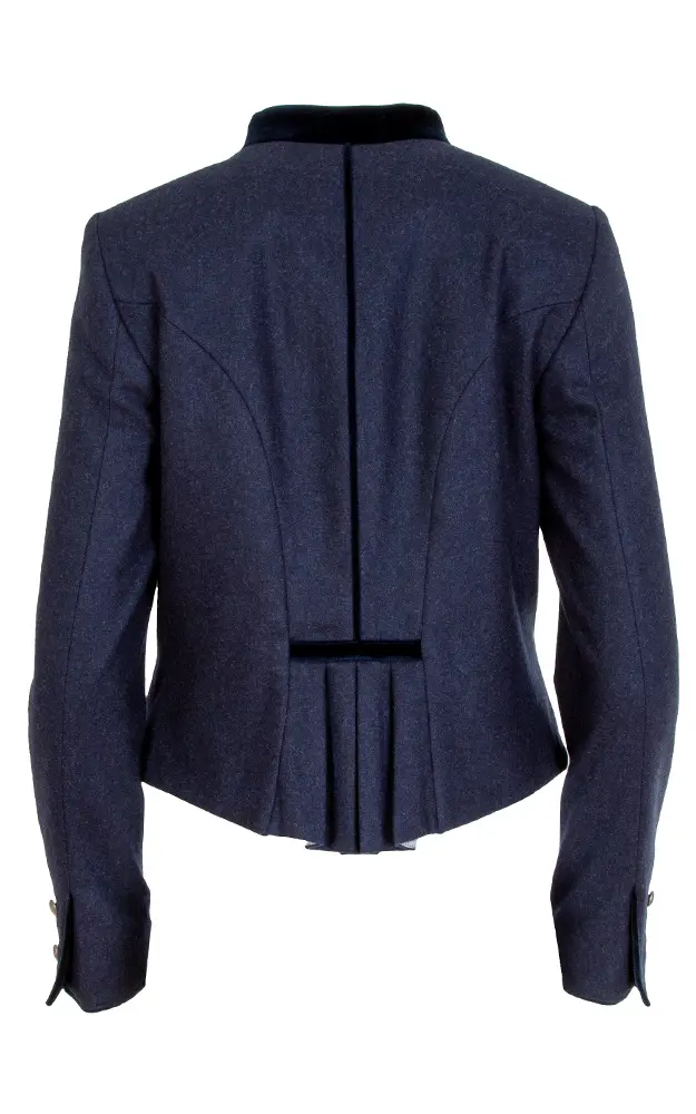 Jacke Blauberg, dunkelblau/Samt blau