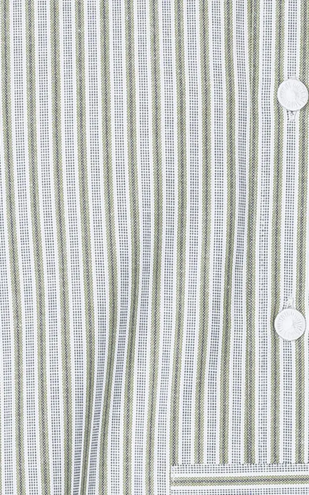 Hemd Ludwig, grün/weiß Stehkragen