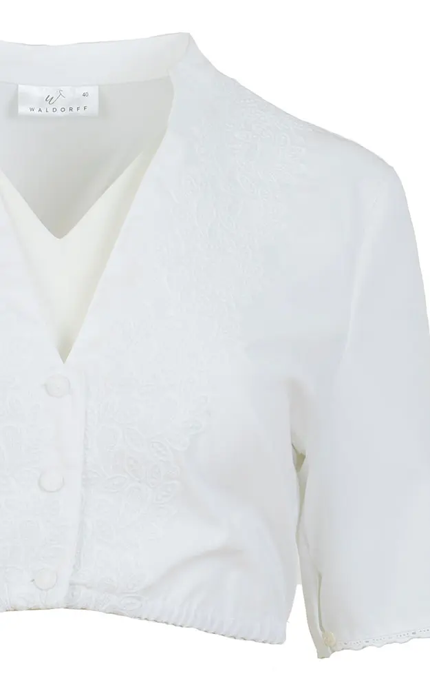 Dirndlbluse 01 10340, weiß