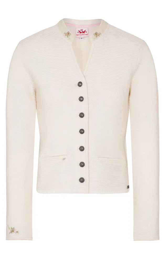 Strickjacke Malta, wollweiß