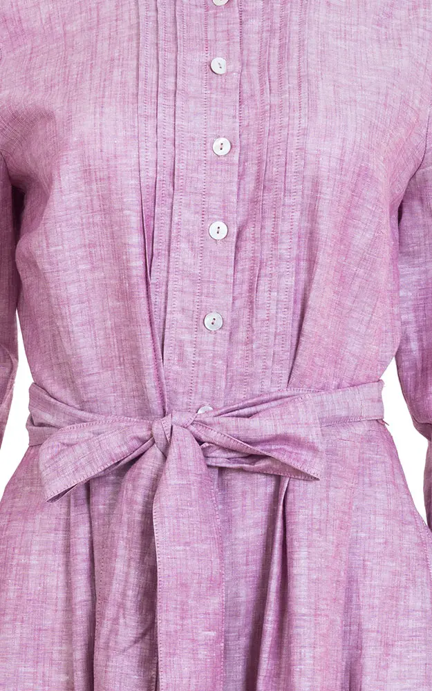 Kleid mit Biesen, beere