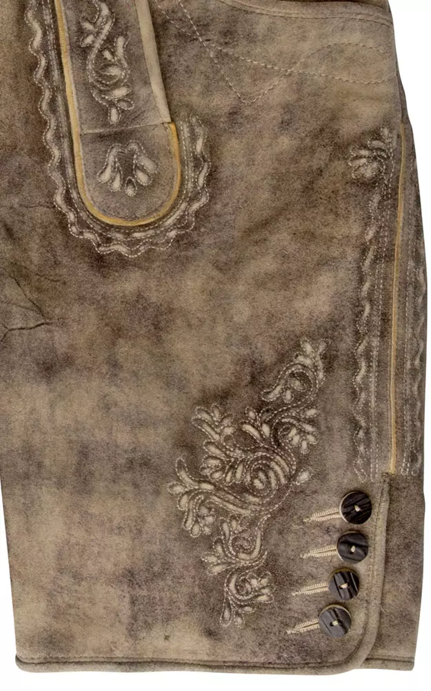 Lederhose Engen mit Gürtel, espresso