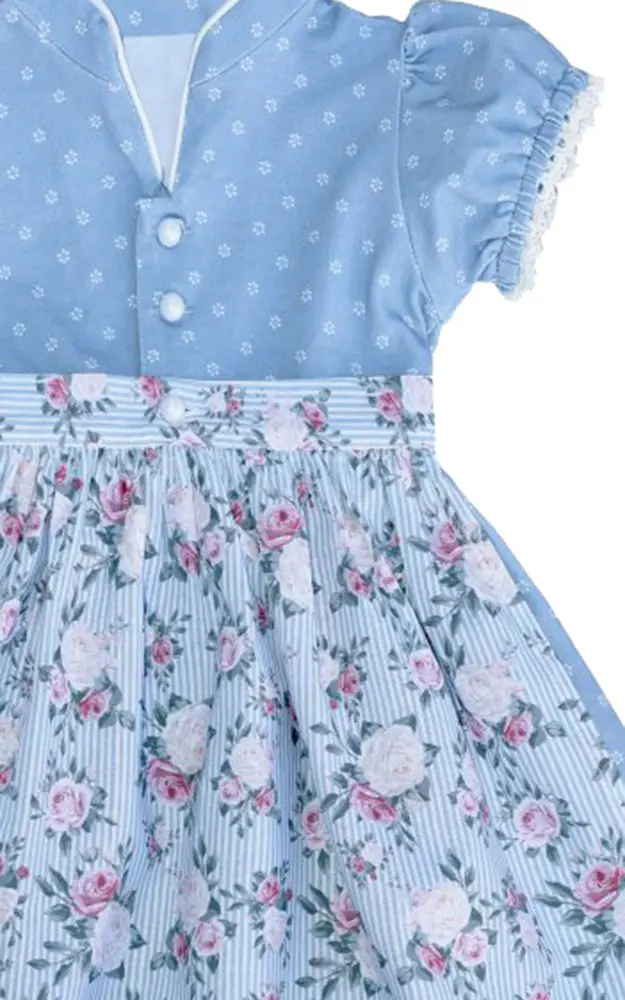 Baby-Dirndl Lilly mit Schürze, hellblau