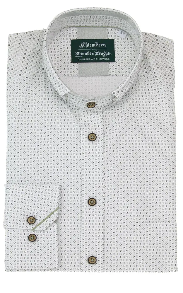 Hemd 3067 10217, grün/weiß - Slim fit