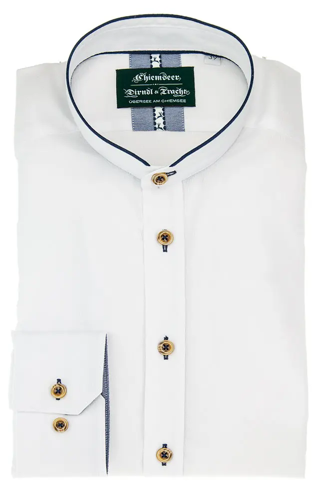 Hemd 3012, weiß/blau SK - Slim fit