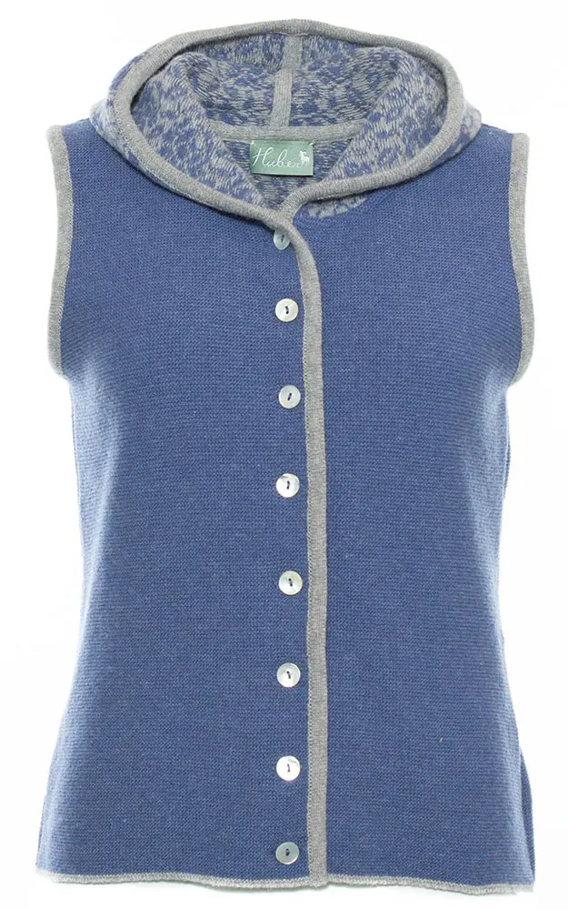 Strickweste Gitti, jeans/silber