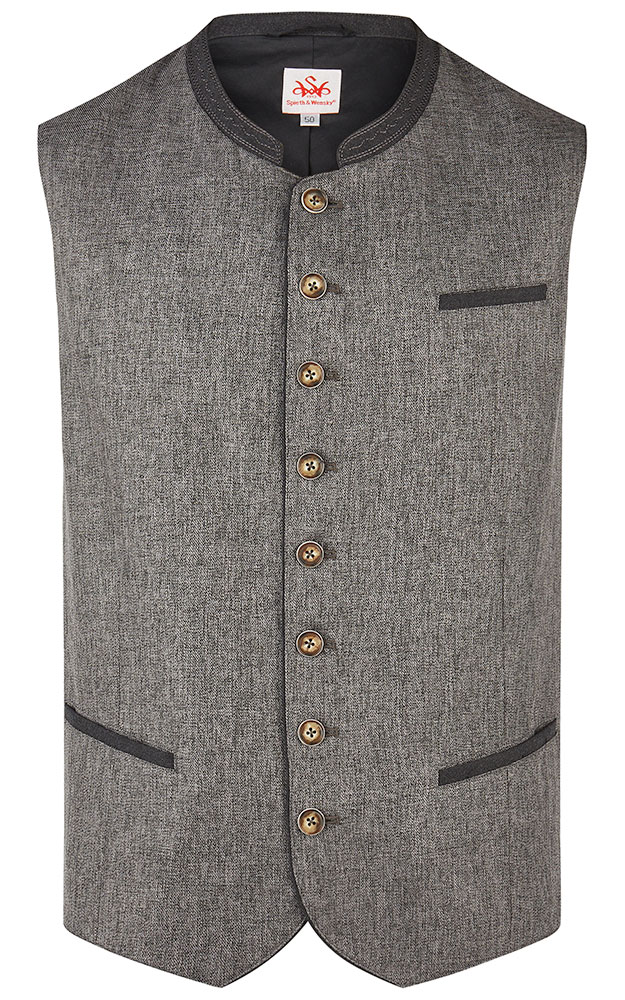 Weste Herwin, braun Leinenoptik