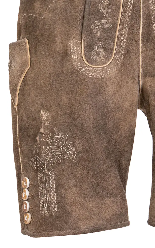 Lederhose Evgeni mit Gürtel, honey