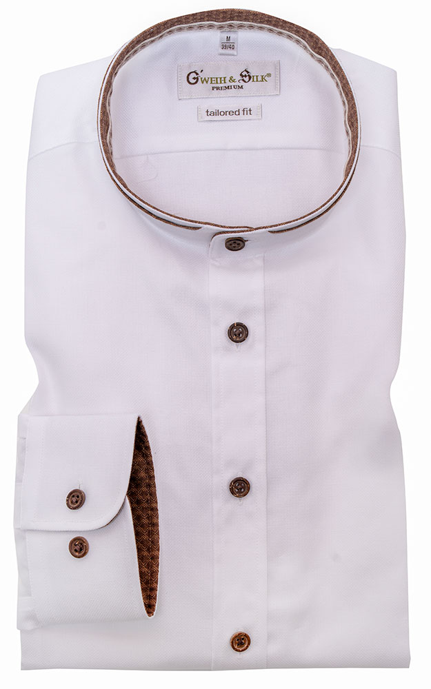 Hemd Kirchsee weiß/rot - Tailored fit
