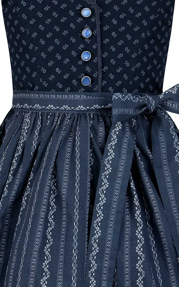 Kinderdirndl Lena mit Schürze, dunkelblau