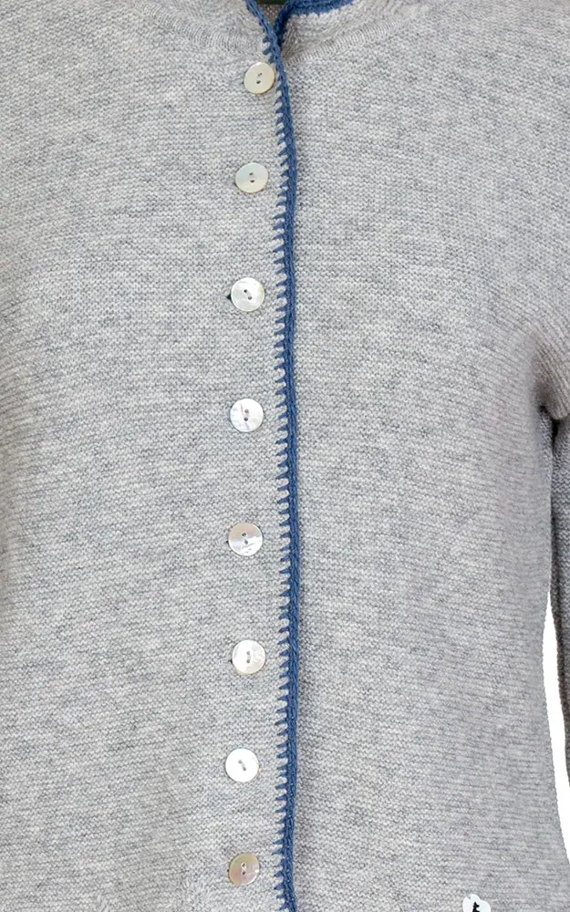 Strickjacke Elina, silber/jeans