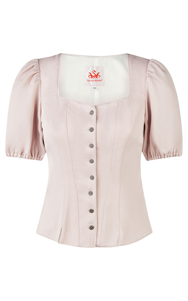 Mieder Herlingen, rosa Leinenoptik