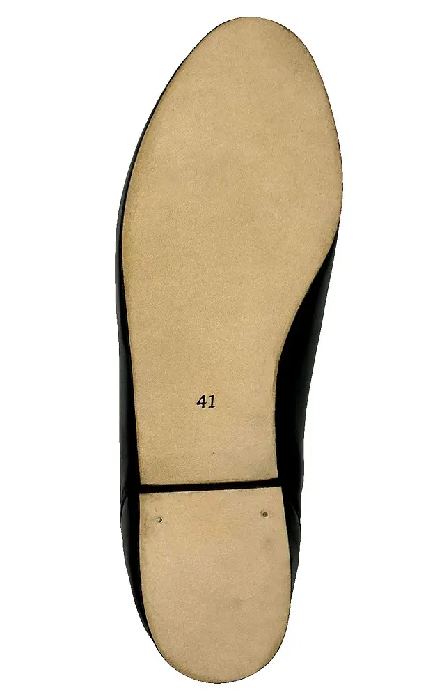 Kinder-Haferlschuhe Plattler, schwarz - Ledersohle