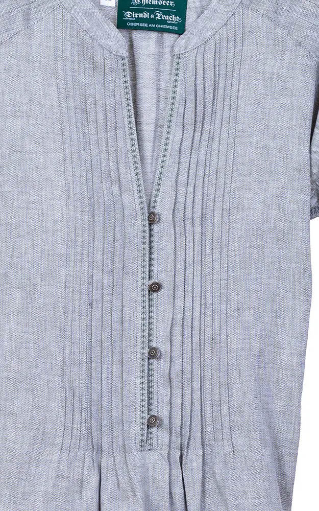 Kleid mit Biesen, grau