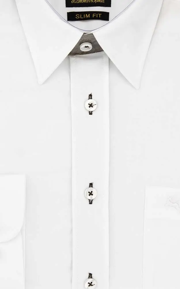 Hemd 12105, weiß - Slim fit