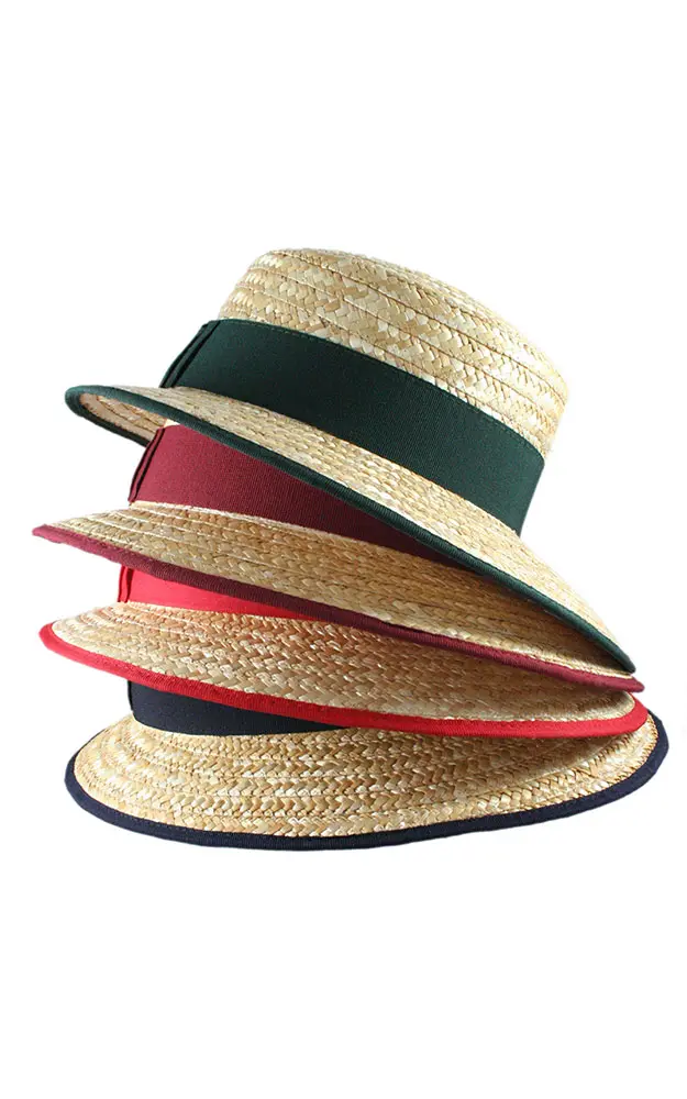 Damenhut Stroh 39065, natur/bordo