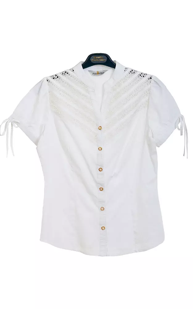 Trachtenbluse 21, weiß