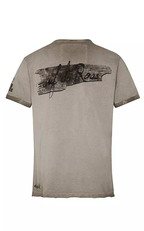 T-Shirt Alpenbiker, beige/grau