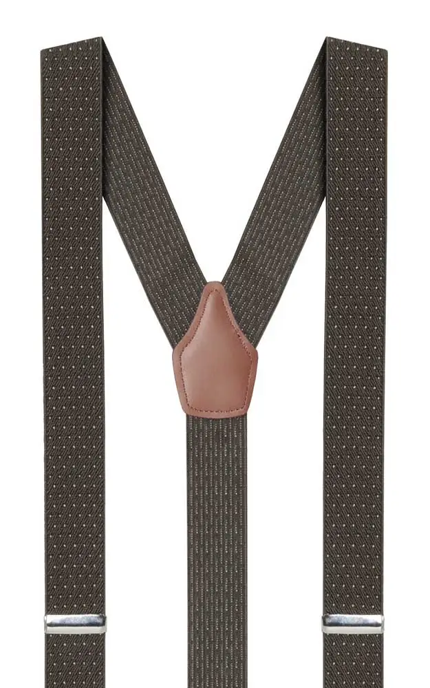Hosenträger Stresemann, oliv/braun