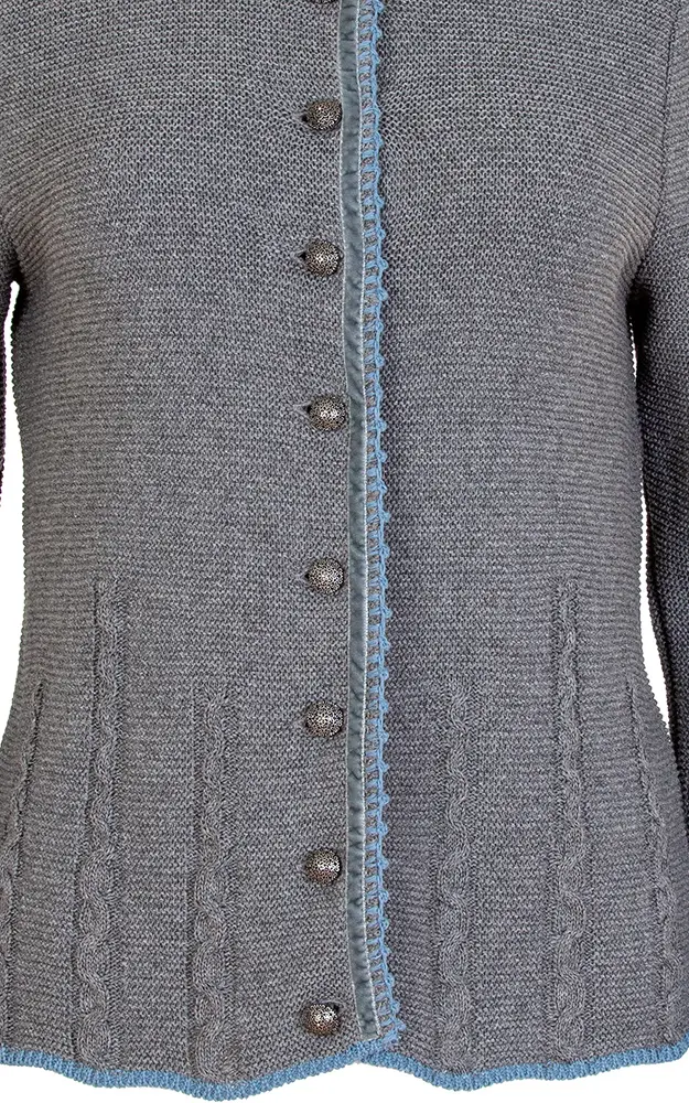 Strickjacke Petra, mittelgrau