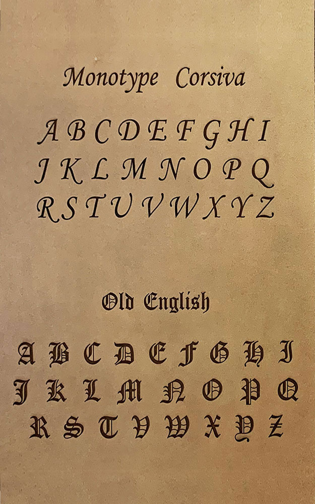 Herrengürtel Initialen Lederinlay