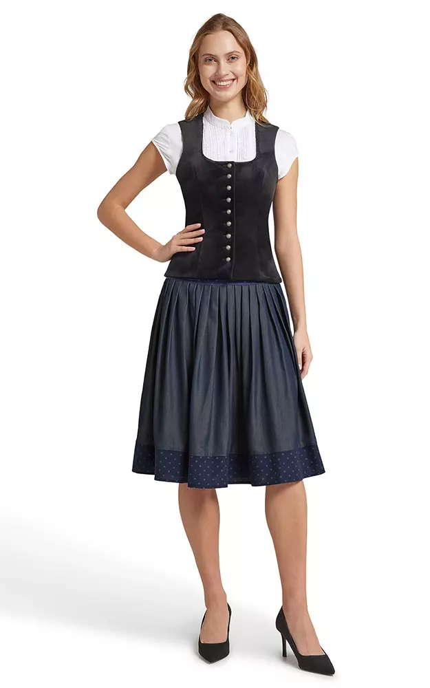 Mieder Samt 64250, schwarz