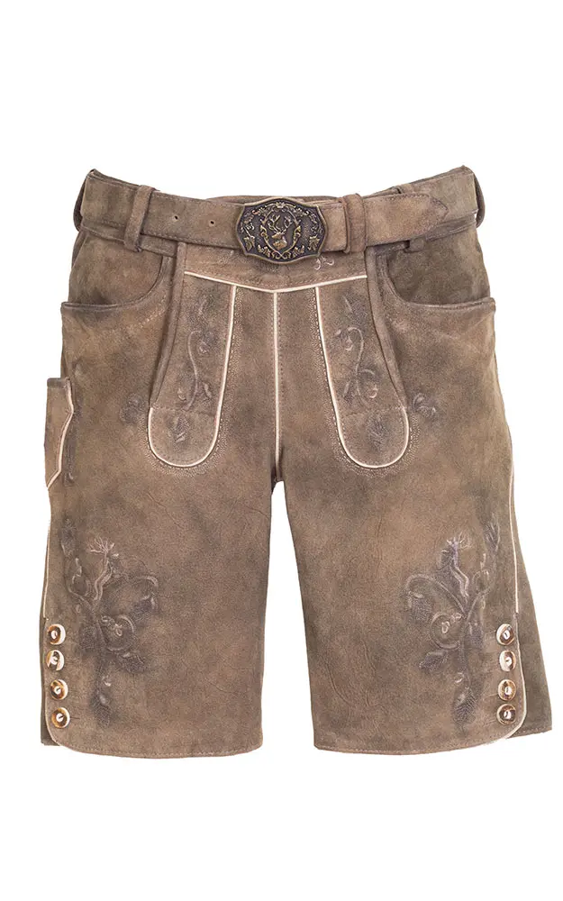 Lederhose Haldensee mit Gürtel, braun