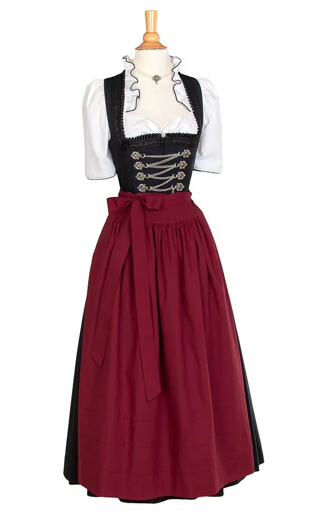 Schürze Stufen Extra, weinrot