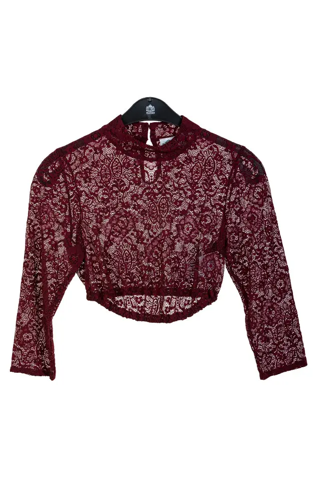 Dirndlbluse Babsi, weinrot